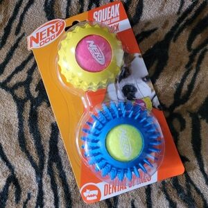 Nerf Dog Dental Spikes Ball Set X2 Ea.med/large